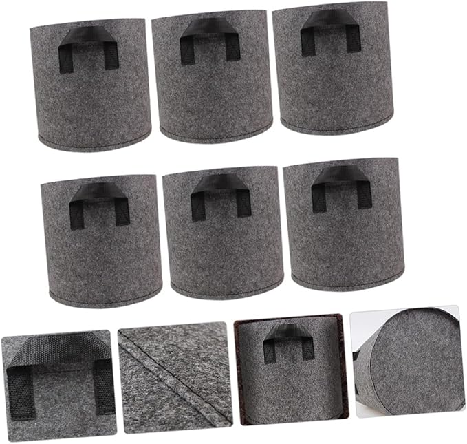 NUOBESTY 6pcs 3 Gallon Non-Woven Plant Nursery Grow Bags for Gardening, Thickened Fabric Planting Pots, Vegetable and Flower Seedling Containers, Reusable Garden Grow Bags