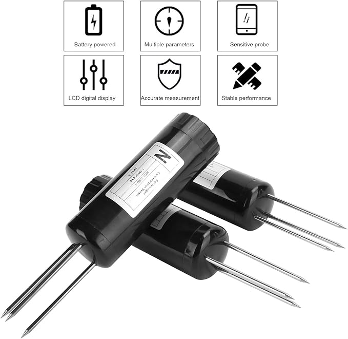 Soil Tester, NPK Meter Sensor, Intelligent Nutrient Fertilizer Detector, High Accuracy Soil Nutrient Test Kit for Garden, Lawn, Farm, Indoor & Outdoor Use