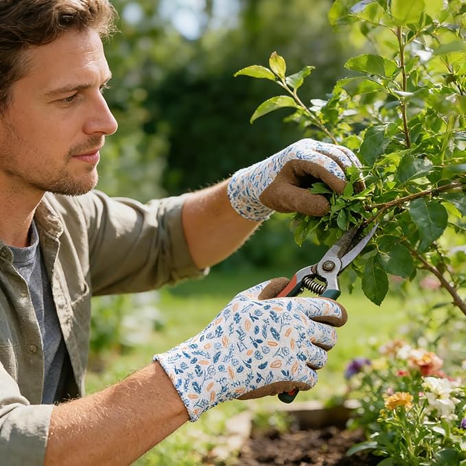 KDK Gardening Gloves for Women and Men, ECO Recycled Polyester Work Gloves with Latex Coating
