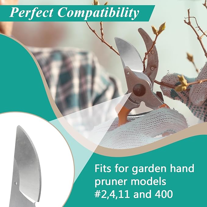 Hand Pruner Replacement Kit (2/3-1) Compatible with Felco Pruners Models: F2, F4 &F11 - Spare Blade, Spring & Adjustment Key for Garden Pruning Shears & Bypass Clippers