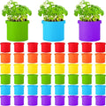 48 Pcs Multicolor Plant Grow Bags Large Grow Bags Fabric Planter Thickened Non Woven Fabric Pots with Handles for Indoor Outdoor Garden Planting Seeds Flower, 6 Colors (3 Gallon)