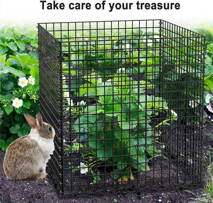 (6 Packs) Wire Plant Protector, 14.8" L x 14.8" W x 15.7" H Plant Protectors from Animals, Large Garden Plant Cage, Protect Plants, Shrubs and Vegetables from Rabbits, Heavy-Duty