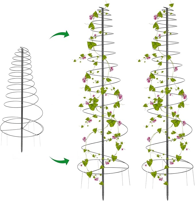 Trellis for Climbing Plants Outdoor,2Pack Plants Trellis 73 inch Support Metal Garden Trellis for Plants Flowers Light Vegetables Vine Support