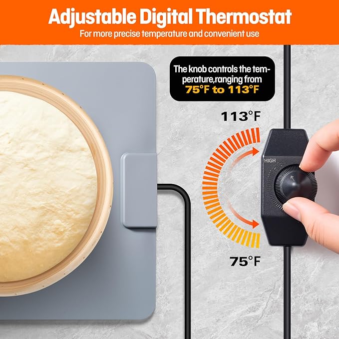 Graphene Heating Sourdough Warming Mat, Sourdough Heating Mat,Bread proofing mat,Warming mat for sourdough starter,Sourdough warmer mat