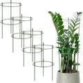 25 Pack Plant Support Stakes Stackable Plastic Plant Cage Holders Round Garden Flower Support Ring Vegetable Trellis Cages Stand for Indoor Outdoor Flower Pot Climbing Plants