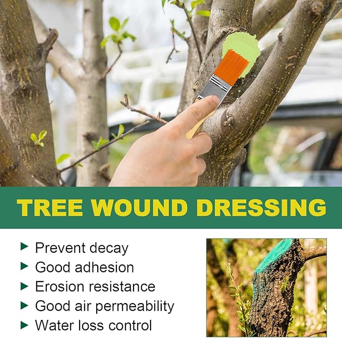 2024 Tree Wound Sealer,Tree Wound Pruning Sealer,Pruning Sealer,Tree Wound Dressing With Brush,Tree Wound Sealer Healing Paste,Bonsai Cut Paste,Bonsai Tree Pruning Sealer For Tree Wound (3SET)
