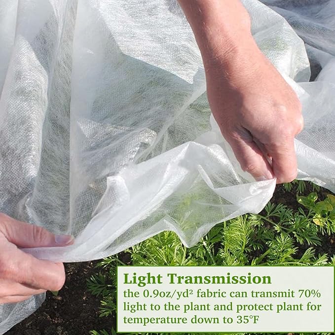 Plant Covers Freeze Protection 10x10ft Floating Row Cover 0.9oz/yd² Plant Covers for Winter Garden Fabric for Cold Sun Protection
