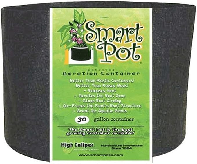 Smart Pots 30-Gallon Smart Pot Soft-Sided Container, Black