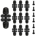 Kalolary 8Pcs 1/2'' to 1/4'' Drip Irrigation Fittings with 6Pcs Plugs, Drip Irrigation Part for 12/16mm to 4/7mm Tube Locked Barbed 6 Hose Connectors Splitter Fitting for Warter Irrigation System