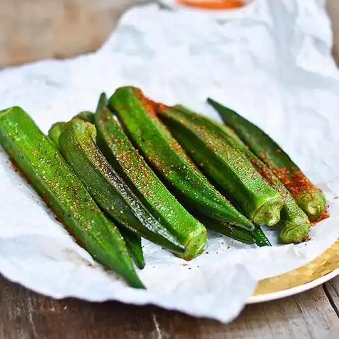 Mix Okra Seeds for Planting, 300pcs Non-GMO Heirloom Okra Vegetable Seeds, Vegetables Plants Fresh Food Plants Home Garden for Outdoors Indoors