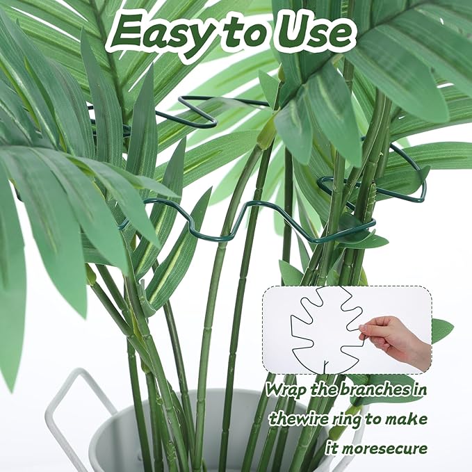 Monstera Plant Support Stakes 5 Pack, Adjustable Iron Climbing Plant Stakes for Indoor, Rust-Resistant Turtle Shell Pattern Plants Holder for Large Plants - Birds of Paradise, Philodendron