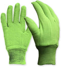 Digz Cotton Jersey Garden Gloves, Green, Medium