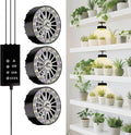 LED Grow Light for Indoor Plant,4300k 40w,Full Spectrum Plant Light for Indoor Growing,Grow Lights for Seed Starting with Fan,3 Levels Dimmable and Auto On Off 2 4 8 12 Hrs Timer,for Succulents,3 Pcs