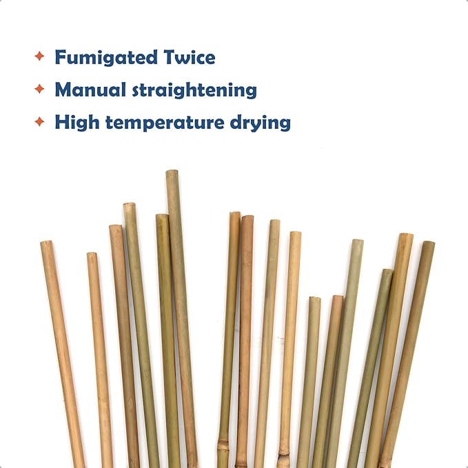 Bamboo Stakes 3FT Garden Stakes Plant Stakes for Indoor and Outdoor Climbing Plants Poles Sticks Support Tomatoes Eggplants Beans 25 Pack