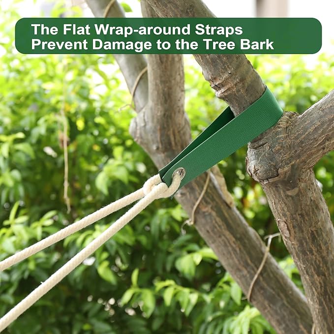Jevrench 24 PCS Tree Straps for Staking, Tree Support Straps for Guying Staking Newly Planted Sapling Straight and Hurricane Protection, Heavy Duty Tree Stake Straps for Straightening