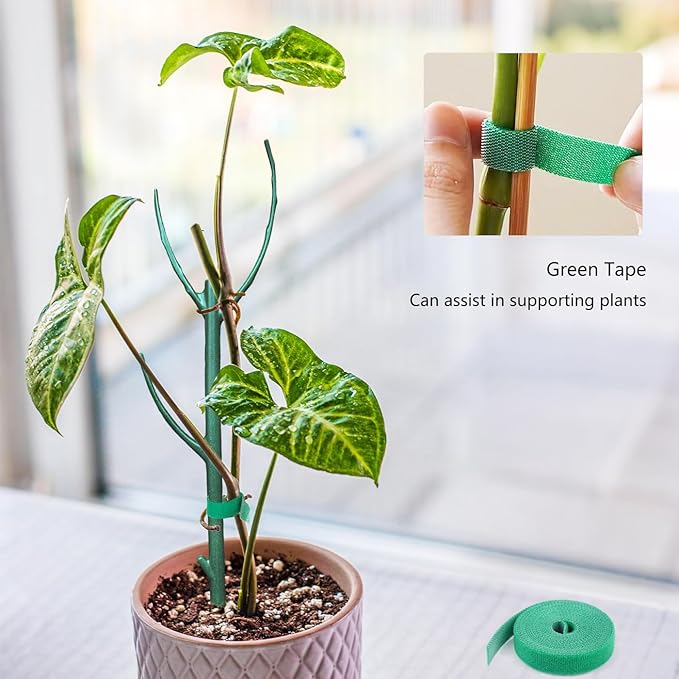Belit 6 Pack Stackable Twigs, Small Plant Support Stakes & Plant Cage Support Rings for Indoor Outdoor Plants Climbing Plants, Plastic Branches Support Structures,11"
