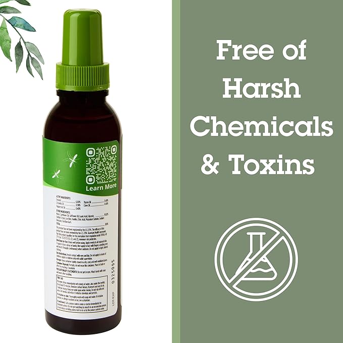 Quantum Health Buzz Away Extreme - DEET-free Insect Repellent, Essential Oil Bug Spray - Small Children and Up, Travel Friendly, 4 Fl Oz