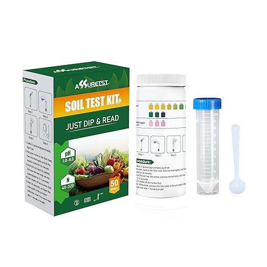 2-in-1 Soil Test Kit for pH & Nitrogen（50cnt） – Garden, Lawn, Flowers，Vegetable & Plant Soil Testing