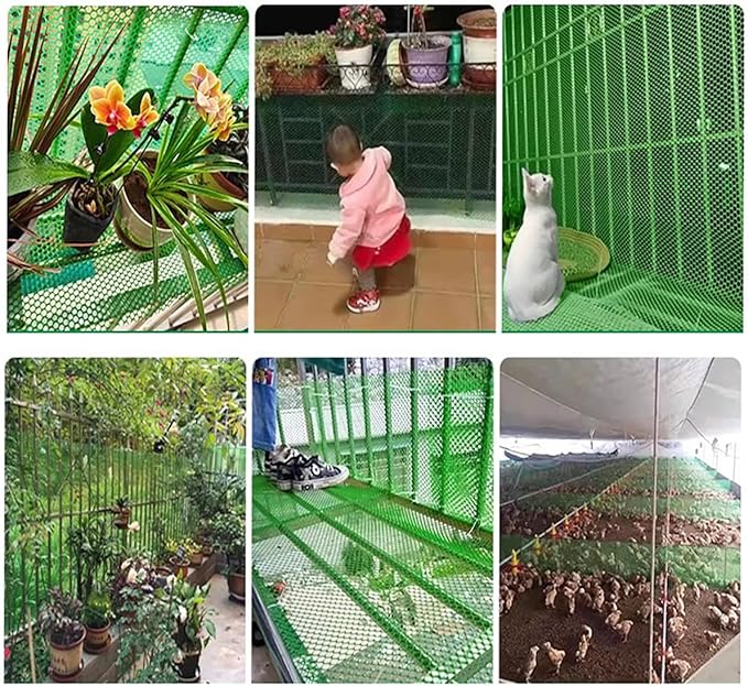 Upgraded Plastic Chicken Wire Fence Mesh 0.7in Poultry Animal Barrier Fence Garden Netting for Farm Poultry Chicken Netting Width 3.3ft(Size:65'L x 3.3'W Roll,Color:Black)