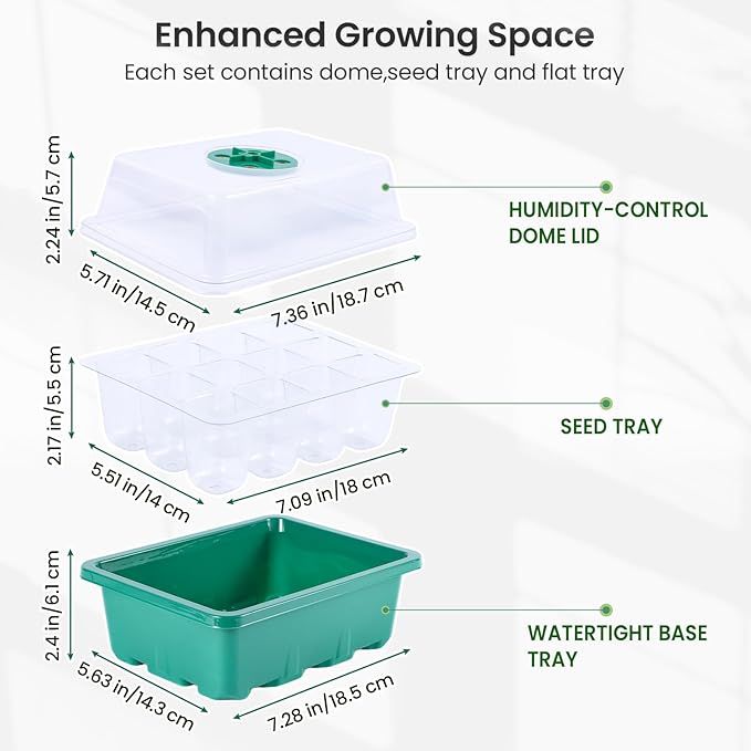 Seed Starting Kit with LED Grow Light, Smart Controller, Full Spectrum Plant Growing System with Timer