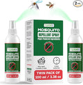 Natural Mosquito Repellent Spray TwinPack 6.75 oz DEET Free Insect Repellent Spray Lemon Eucalyptus Oil Scent for Mosquitoes Gnats Black Flies No-See-ums repelente de Mosquitos para ninos