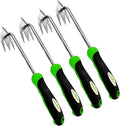Garden Guru Root Weeder Tool with Ergonomic Handle - Stainless Steel Weed Puller for Planting, Weeding, Flower and Vegetable Care in Lawn Garden Yard | Rust Resistant (4 Pack)