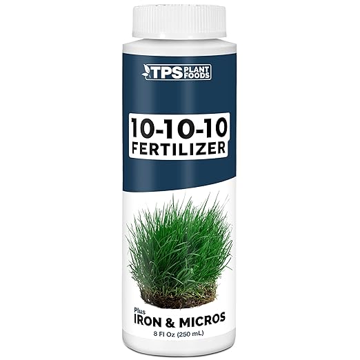 Liquid 10-10-10 Fertilizer for Lawn and Garden – Balanced All-Purpose Plant Food 8 oz (250mL)