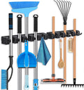 Broom Holder Wall Mount Broom Organizer Mop Holder Hanger Garden Tool Organizers Storage Rack Garage Laundry Room Organizations and Storage with Hooks Heavy Duty
