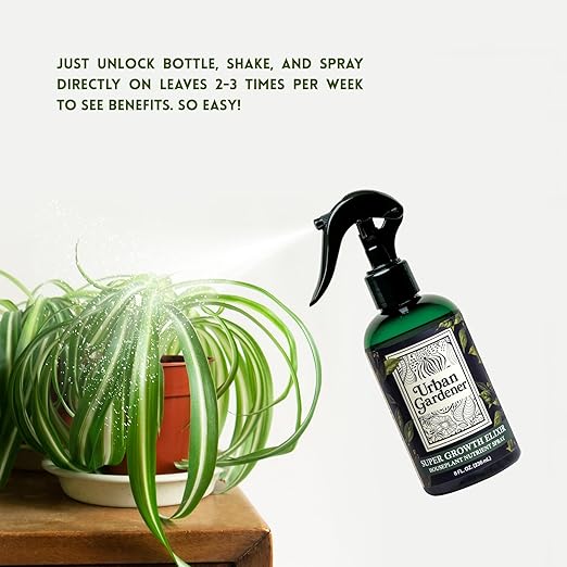 Organic Leaf Wellness Spray for Plants - Protect & Nourish Your Plants w/Chitosan, Yucca Extract, Liquid Kelp and Essential Oils - 8 oz House Plant Spray Bottle