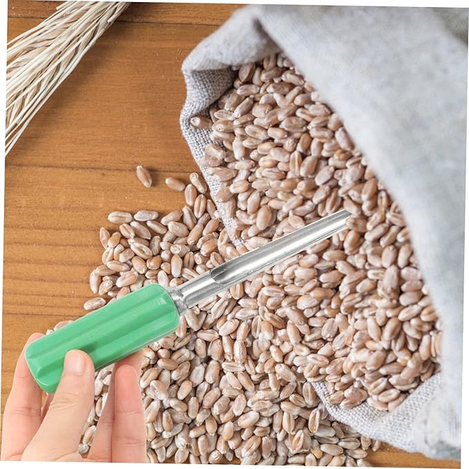 Yardwe Broomcorn Cereal Care Reusable Probes Kit Soil Tester Lawn Sample Powders Cement Fertilizer Sampler Grains Garden Soiling Wheat Slot Metal Test for Experiment