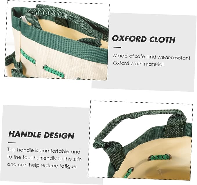 NUOBESTY 1pc Capacity Multifunctional Gardening Tool Organizer Bag Oxford Cloth Portable Garden Tool Tote for Efficient Storage and Easy Handling