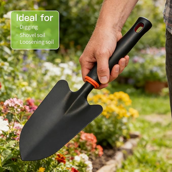 Garden Trowel, Heavy Duty Garden Trowel Hand Shovel for Gardening, Digging, Planting, Transplanting, and Cutting Roots