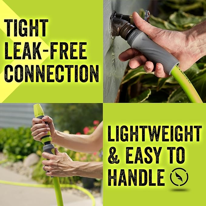 Flexzilla Garden Hose with SwivelGrip,5/8 in. x 25 ft.,Lightweight All-Weather Water Hose,Durable and Flexible,Leak-Free Connections,(Pack of 10)