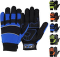 Men’s Heavy Duty Work Gloves Utility Mechanic Working Touchscreen Anti-Slip Palm & Knuckle Protection Safety Gloves