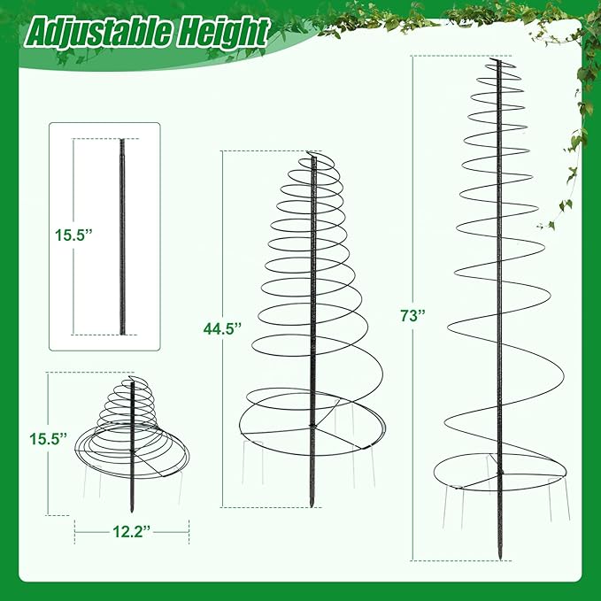 Trellis for Climbing Plants Outdoor,Plants Trellis 73 inch Support Metal Garden Trellis for Plants Flowers Light Vegetables Vine Support