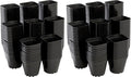 Juvale Square Nursery Pots - Seedling Planters with Drainage Holes - Versatile Pots for Plants & Succulents - Space-Saving Stackable Planters - 2.6 in, Pack of 300, Black