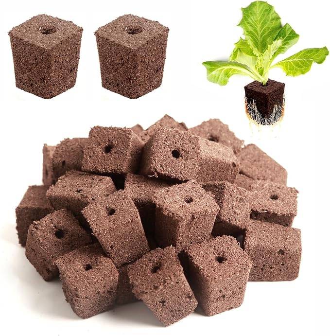75pcs Seedling Starter Block, Root Riot, Eco-Friendly Biodegradable Material, Seed Starter Pod, Starter Plugs, Peat Coconut Coir, Fits Standard Clone Trays, Indoor Outdoor Gardening, Brown