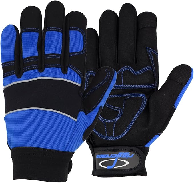 Men’s Heavy Duty Work Gloves Utility Mechanic Working Touchscreen Anti-Slip Palm & Knuckle Protection Safety Gloves