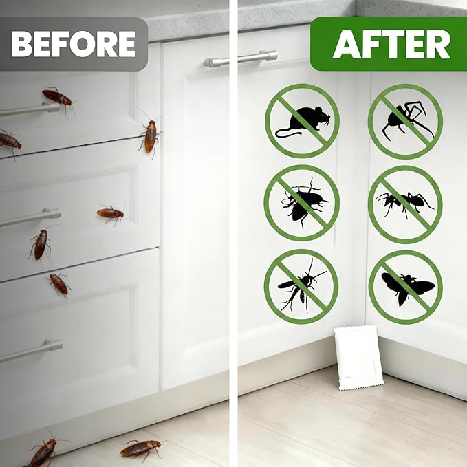 Eco Defense Pest Control Pouches - All Natural - Repels Rodents, Silverfish, Spiders, Roaches, Ants, Squirrels, & Other Pests (Pack of 2)