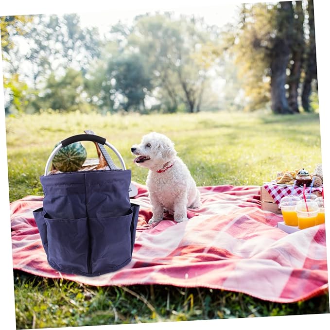 BESTonZON Garden Tool Storage Tote Bag Gardening Organizer for Tools Multi-purpose Use for Home Camping and Beach Random Color Ergonomic Design for Easy Carrying