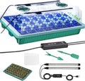 Seed Starter Trays with Grow Lights & Humidity Dome, 40 Cells Self-Watering Seed Starter Kit, Mini Greenhouse Plant Germination Tray & Gardening Supplies