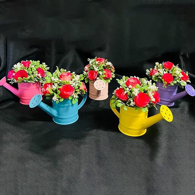 Watering Can, 1L Metal Flower Garden Watering Can, Lightweight Durable Decorative Gardening Tool for Outdoor Indoor Plants Lawn Garden (Purple)