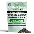 BuildASoil Worm Castings for Gardening - Vermicompost Organic Fertilizer for Lawns - Ensures Larger Plants & More Vegetables - Natural Earthworm Castings for Plants (1 Cubic Foot/Bag) (2 Gallon)