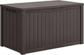 YITAHOME XXL 240 Gallon Large Outdoor Storage Deck Box for Patio Furniture, Outdoor Cushions, Garden Tools and Sports/Pools Equipment, Weather Resistant Resin, Lockable (Dark Brown)