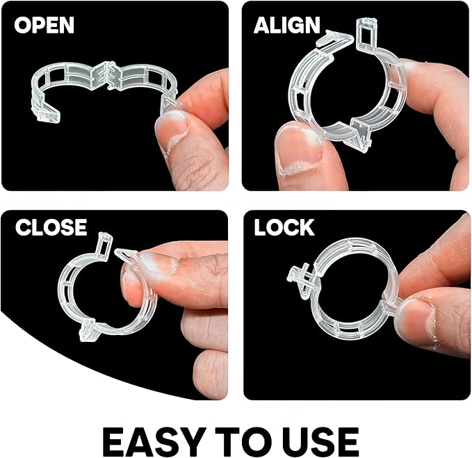 180 Pcs Plant Support Clips, Clear Plastic Trellis Clips, Garden Clips, Vegetable Clips, Vine Tomato Clips for Plants Support, Plant Clips for Climbing Plants to Grow Upright & Healthier - RamPro