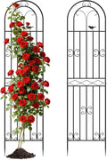 ARIFARO 78 inch Metal Garden Trellis for Climbing Plants, Pack of 2, Indoor/Outdoor Sturdy Decorative Plant Trellises for Potted Plants, House Plants, Climbing Vines, Bird Pattern