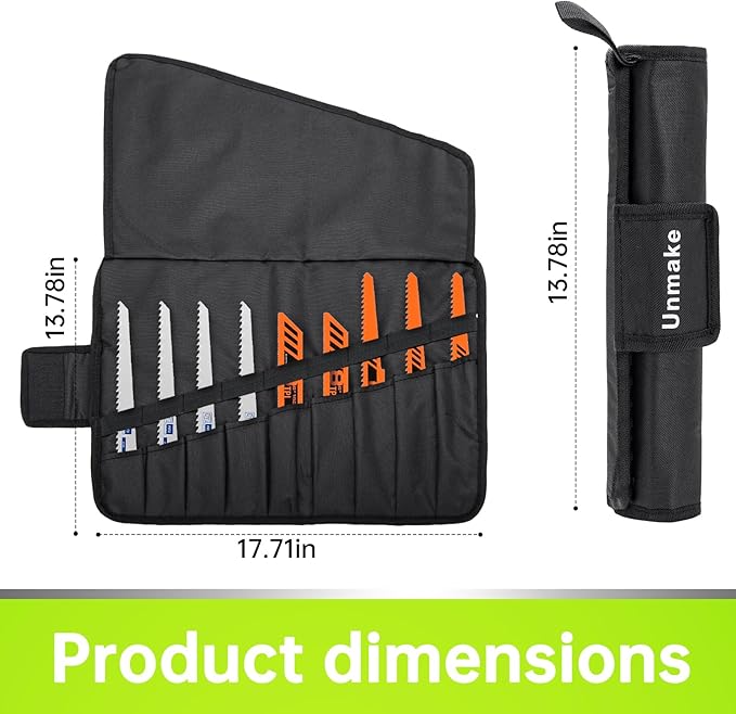 Sawzall Blade Holder with Hook and Loop Tape | Heavy-Duty Fit Reciprocating Saw Blades & Sawzall Blades | Storage Tool for Wood, Metal, Pruning & Tree Cutting | Fits Dewalt, Ryobi, Milwaukee & More