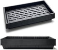 20 Pack Shallow 1020 Trays No Holes, Heavy Duty Reusable Seed Starter Flat Seedling Tray for 72/128 Cell Plug Tray, Transplant, Microgreen & Seed Germination (21"×11", 1.6" Deep, TD538)