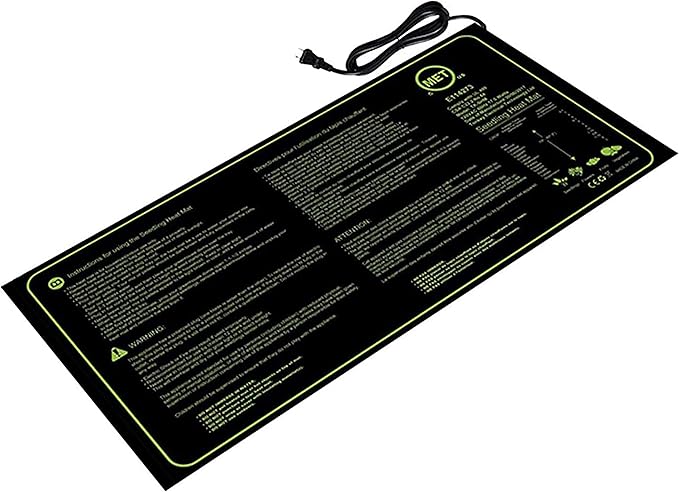 New Plant Heating Mat, Seedling Heat Mat, Waterproof Nursery Heating Mat, Digital Thermostat (20in20in)