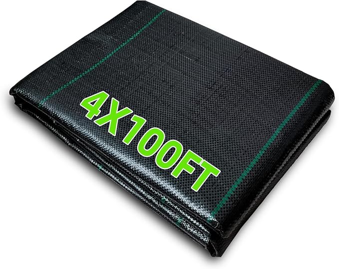 Landscape Fabric 4FT X 100FT Heavy Duty Weed Barrier Fabric,Weed Landscape Fabric Barrier, Heavy Duty Geotextile 3.2 OZ Garden Fabric Weed Barrier for Flower Bed, Ground Fabric